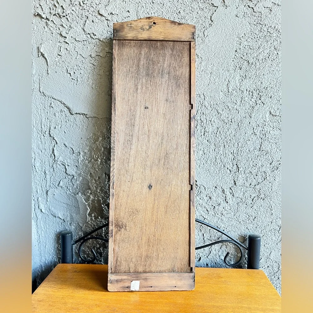 Vintage Wood Wall Organizer Keys Letters Bills Apple Trim Cottage Core